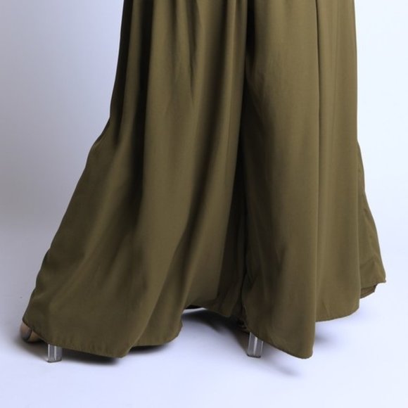 Palazzo Pant In Olive - Picture 4 of 5